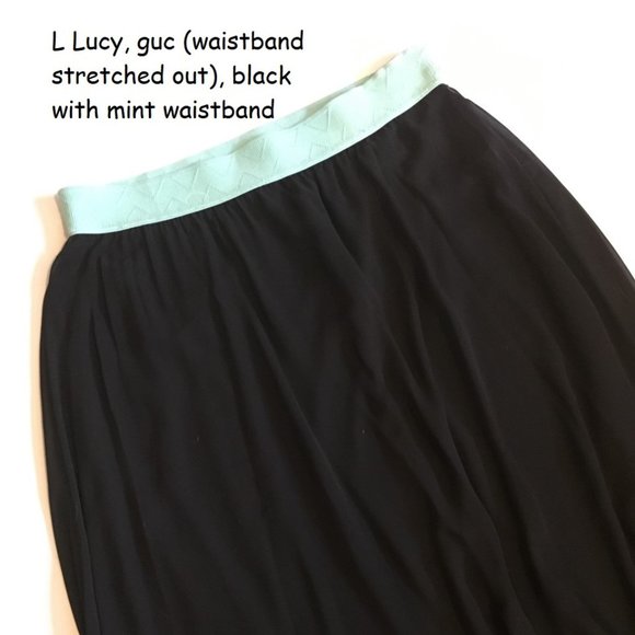 LuLaRoe Dresses & Skirts - L Lularoe Lucy maxi length skirt, black